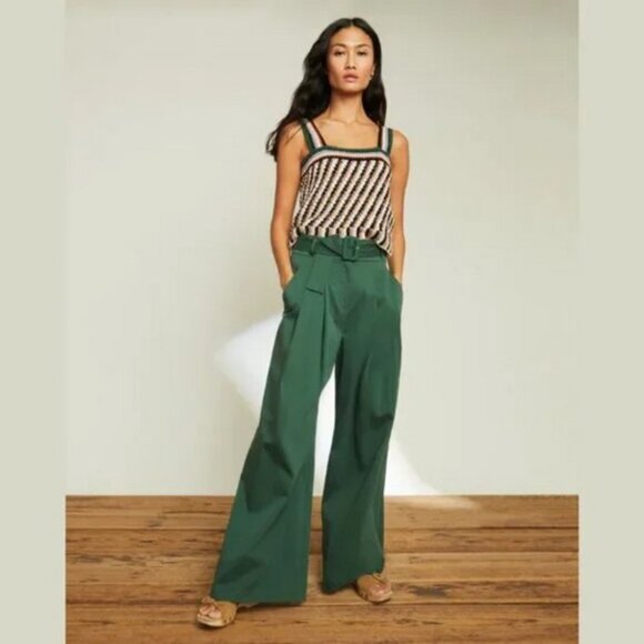 Veronica Beard Pants - Veronica Beard High Rise Maliyah Pants in Green Size 4